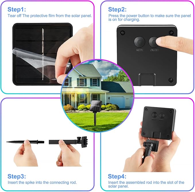 Brightever Solar String Lights, 2-Pack Total 80FT 200LED Solar Fairy Lights with 8 Lighting Modes, Solar Lights Outdoor Waterproof for Patio Christmas Wedding Party Tree Yard Decoration (Multicolor)