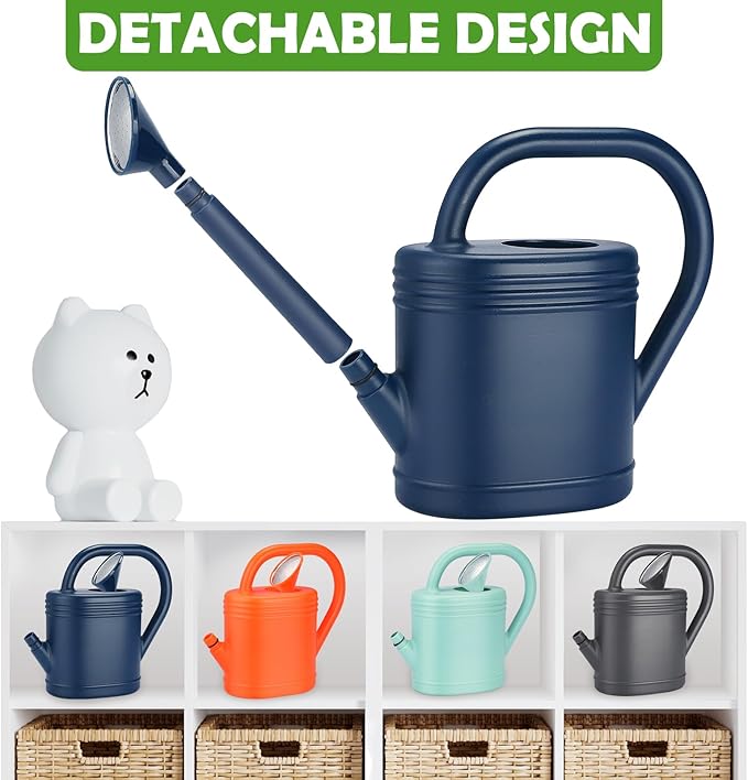 1 Gallon Watering Can for Indoor Plants, Garden Watering Cans for Outdoor Plant House Flower, Modern Plant Watering Can Large Long Spout with Sprinkler Head