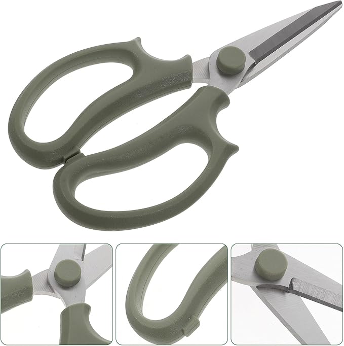 HEMOTON Stainless Steel Flower Shears and Garden Pruning Scissors for Floral Arrangement, Pointed Head Thickened Branch Trimming Tool, Professional Gardening Hand Tool for Flower Shops and