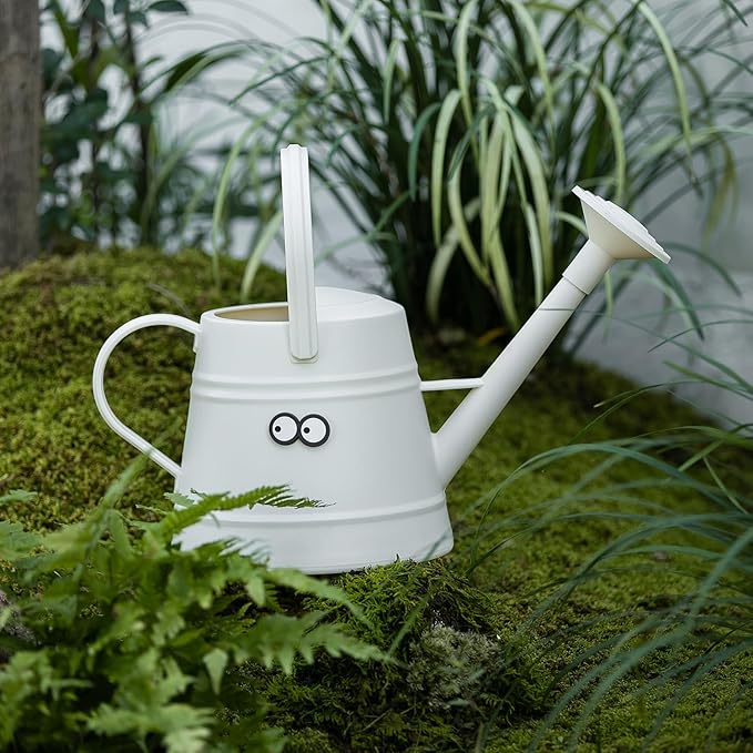 1 Gallon Watering Can for Plants, Watering Cans for Indoor&Outdoor Gardening, Water Can with Ergonomic Movable Handle (Gray)