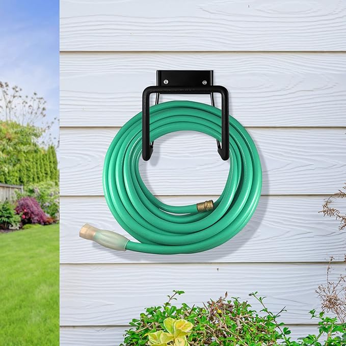 Sageme Hose Hanger, Heavy Duty Metal Hose Holder Wall Mount, Hook for Garden Hose/Expandable Hose/Hose Reel/Water Hose/Pocket Hose/Flexable Hose/Magic Hose (Hose Holder 175 Ft)