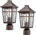 Darkaway Outdoor Post Lights Lamp Post Light Fixture, Waterproof Aluminum Housing with Water Ripple Glass, Fence Post Deck Lighting for Garden Patio Pathway