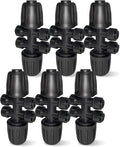 Spalolen 6 Pack 1/2'' to 1/4'' Drip Irrigation Fittings, Push-to-Fit 6 Way Drip Irrigation Part Barbed Tee Connectors, Anti-leak Locked Splitter Fitting for 1/2" Irrigation Tubing (0.6''-0.67''OD)