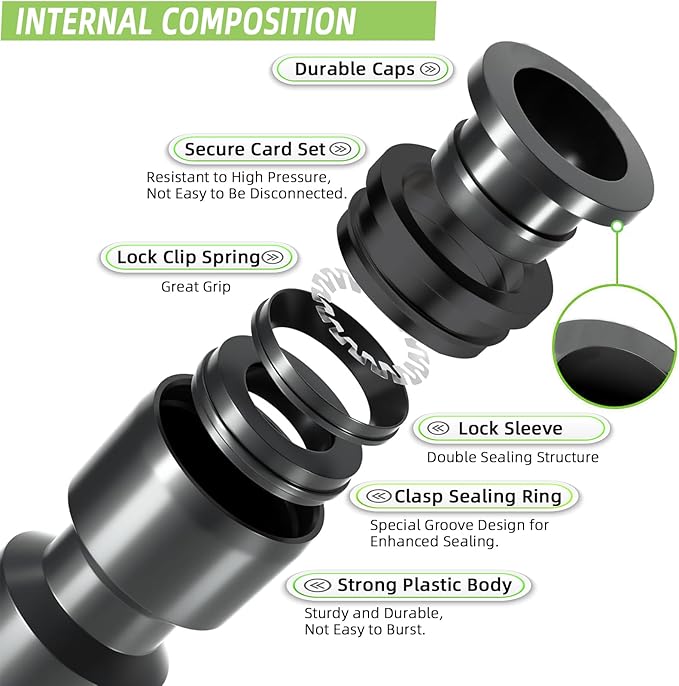 Spalolen 6 Pack 1/2'' to 1/4'' Drip Irrigation Fittings, Push-to-Fit 6 Way Drip Irrigation Part Barbed Tee Connectors, Anti-leak Locked Splitter Fitting for 1/2" Irrigation Tubing (0.6''-0.67''OD)