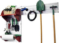 Wall Control Pegboard Garden Supplies Storage and Organization Garden Tool Organizer Kit with Metallic Pegboard and Red Accessories