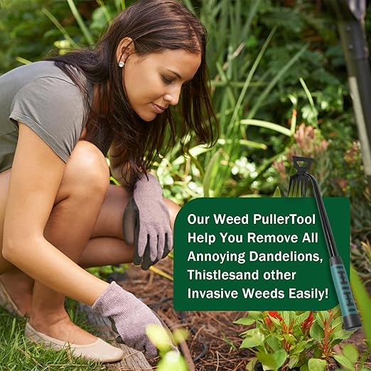 Weed Remover Tool,2-in-1 Portable Hand Weeding Tool with 5 Teeth,Portable Garden Weeder Tool,2026 New Gardening Weeding Tools,for Garden Hand Tools for Garden, Backyard, Farm & Vegetable Planting