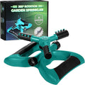Joeys Sprinkler for Yard, Rotating Garden Sprinkler for Large Area Coverage, Lawn and Yard Sprinklers (Green)