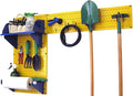 Wall Control Pegboard Garden Supplies Storage and Organization Garden Tool Organizer Kit with Yellow Pegboard and Blue Accessories