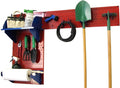 Wall Control Pegboard Garden Supplies Storage and Organization Garden Tool Organizer Kit with Red Pegboard and Blue Accessories