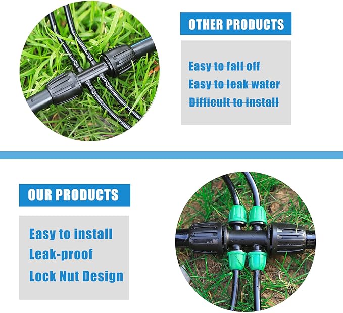 US Standard Faucet Adapter 2pc, 3/4 "Faucet to 1/2" Drip Irrigation Fitting,2pc 6-way Connector 4pc 4-way Connector 4pc 3-way Connector 4pc 1/2 End Plug 5pc 1/4 End Plug