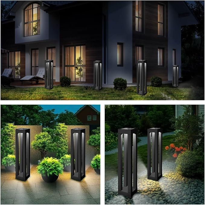 Solar Floor Lamps Outdoor Decor Lanterns Waterproof Deck Lights for Outside