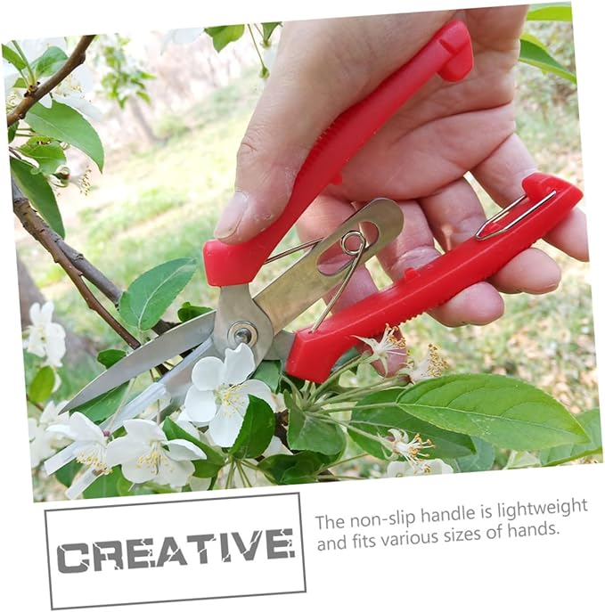 Double Mouth Fruit Scissors Pruning Shear for Gardening and Orchard Use Multi Functional One Handed Garden Tool for Trimming Branches Flowers and Vegetables