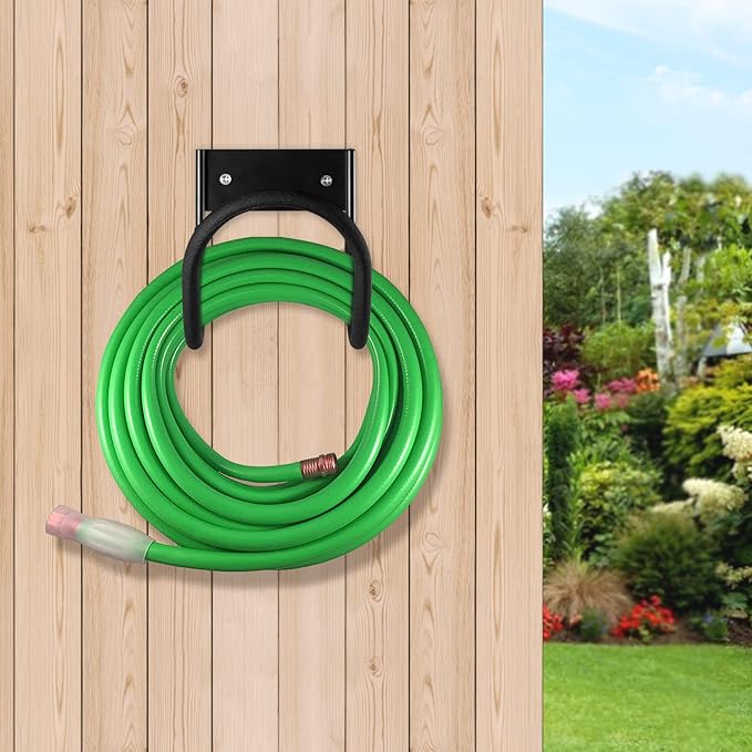 Sageme Hose Hanger, Heavy Duty Metal Hose Holder Wall Mount, Hook for Garden Hose/Expandable Hose/Hose Reel/Water Hose/Pocket Hose/Flexable Hose/Magic Hose (Hose Holder 125 Ft)