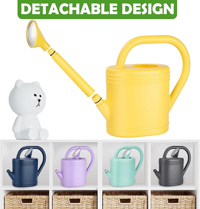 1 Gallon Watering Can for Indoor Plants, Garden Watering Cans for Outdoor Plant House Flower, Modern Plant Watering Can Large Long Spout with Sprinkler Head
