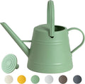 1 Gallon Watering Can Outdoor, Plastic Water Can for Plants with Comfort Grip Handle, Detachable Sprinkler Head