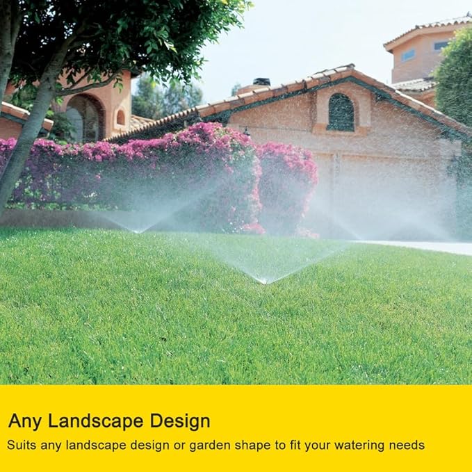 FANHAO 2 Pack Metal Lawn Sprinkler for Yard, Automatic Garden Water Sprinkler on Spike Base, Adjustable Irrigation System 360 Degree Large Area Coverage for Lawn Grass Patio Garden Irrigation