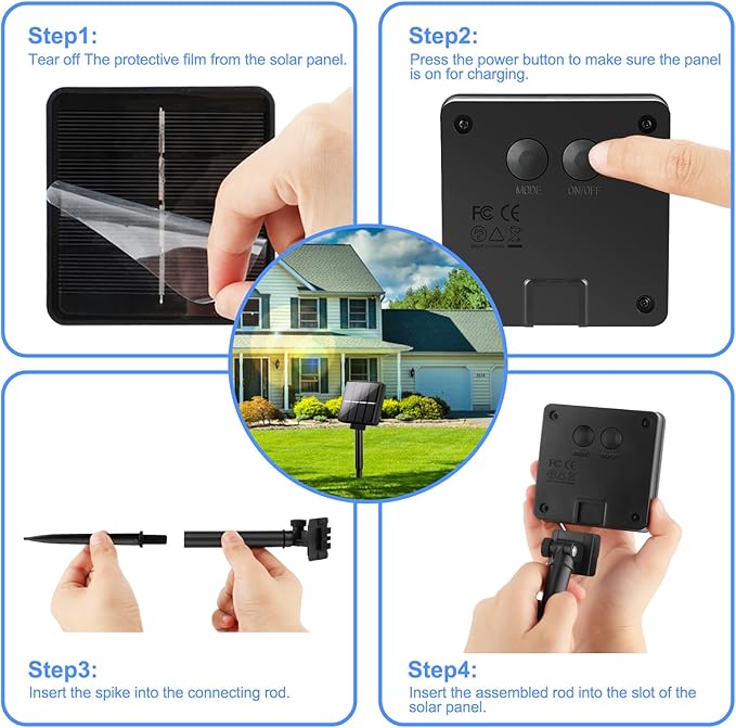 Brightever Solar String Lights, 2-Pack Total 80FT 200LED Solar Fairy Lights with 8 Lighting Modes, Solar Lights Outdoor Waterproof for Christmas Wedding Party Tree Yard Decoration (Daylight White)