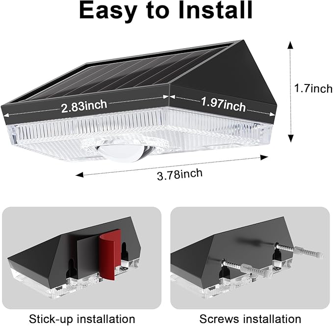 Ellasay Fence Solar Lights for Backyard: 2 Pack Fence Lights with 10 Lighting Modes & RGB- IP65 Waterproof - Led Lens Wall Light for Garden Deck Patio Balcony