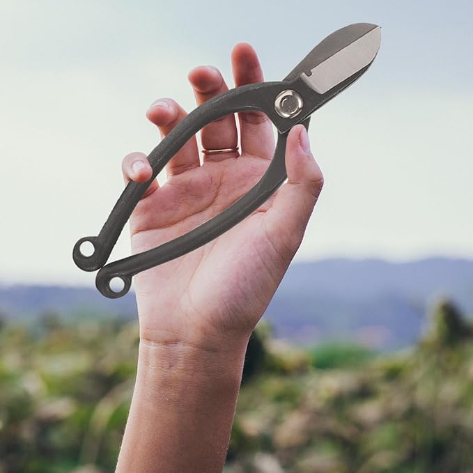 YARNOW Steel Flower Arrangement Scissors and Gardening Pruning Shears, All-Steel Bypass Trimming Tool for Flower Branches and Small Stems, Matte Finish, Garden Hand Tool for Precise