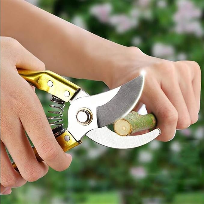 Trimming Tool Professional Alloy Steel Pruning Shears Sharp Garden Shears Portable Hand Shears Tree Trimmer Gardening Tools Suitable for Gardens and lawns