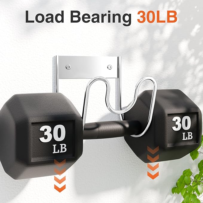 Stainless Steel Garden Hose Holder - Extra Large Heavy Duty Silver SS304 Wall Mounted Hanger for Water Hose, Extension Cords, Vacuum Lines, Anti-Rust