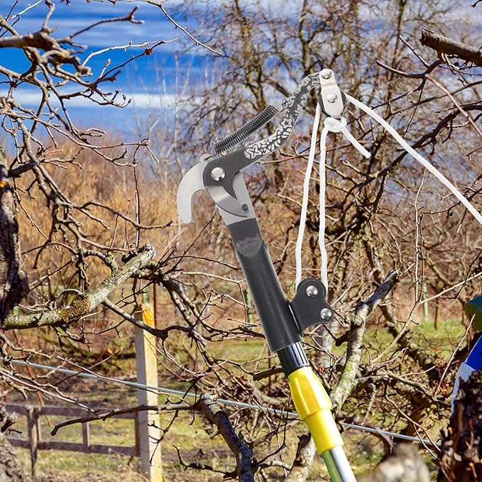 Extendable Garden Shears and Pruning Shears for High Branches, Telescopic Fruit Branch Cutter with Sharp Blade, Gardening Tool for Tree Pruning and Trimming