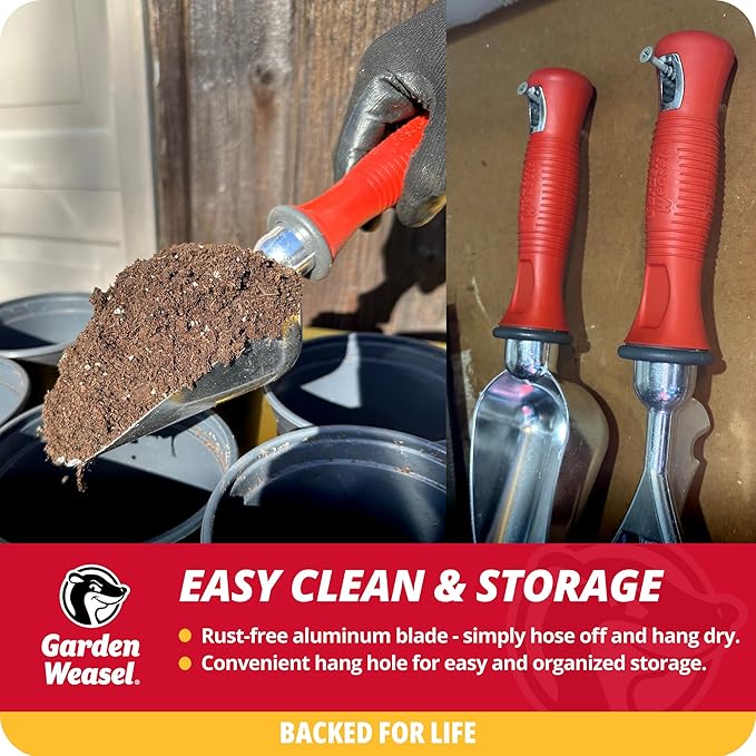 Garden Weasel Potting Scoop - Oversized | Dig and Transport | Planting and Gardening Hand Digging Tools,Heavy Duty Soil Scoop,Mini Gardening Shovel-| 91362,(Pack of 12)