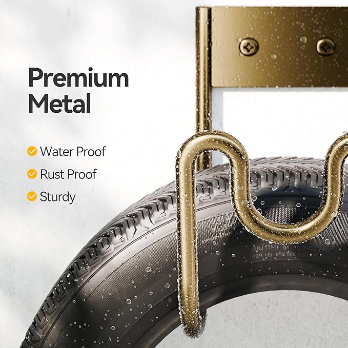 Josmimic Bronze Metal Garden Hose Holder - Wall Mounted Water Hose Holder - Hose Hanger Heavy Duty for Water Hose Extension Cords Vacuum Hose (1 Pack)