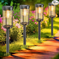 EXCMARK 12 Pack Outdoor Solar Lights Waterproof for Yard Garden Walkway Pathway Lawn Decorative Contemporary Landscape Lighting. (Warm White Light, 12)