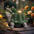 Solar Cactus Turtle Statue Garden Decor Light - Outdoor Decorative LED Flower, Suitable for Patio, Lawnand Garden Decorations, Gifts for Mom