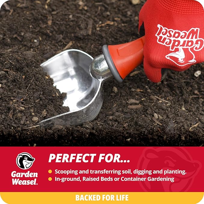 Garden Weasel Potting Scoop - Oversized | Dig and Transport | Planting and Gardening Hand Digging Tools,Heavy Duty Soil Scoop,Mini Gardening Shovel-| 91362,(Pack of 12)