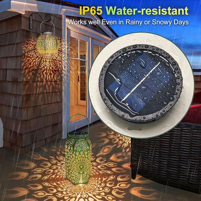 AA 600mAh Solar Lights Replacement Top Parts, Solar Panel for Outdoor Garden Lanterns or DIY Solar Lantern Warm White LED (1Pack)