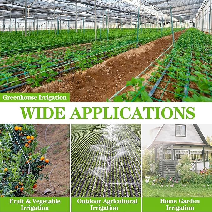 RYXZEN 25 PCS Drip Irrigation Elbow Fittings Kits Drip Line Barbed Connectors OD 0.60" L Connector, Fits for Most 1/2 Inch PE PIPE or O.D. 16mm Drip Tubing in Irrigation Sprinkler System