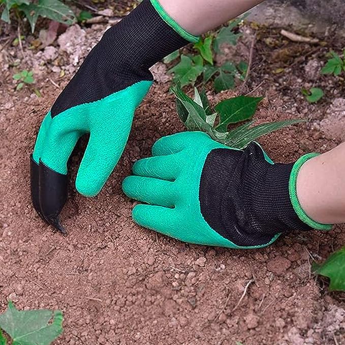 (1 Pair) Unisex Claw Gardening Gloves for Digging in The Garden, Flower Potting, Universal Fit