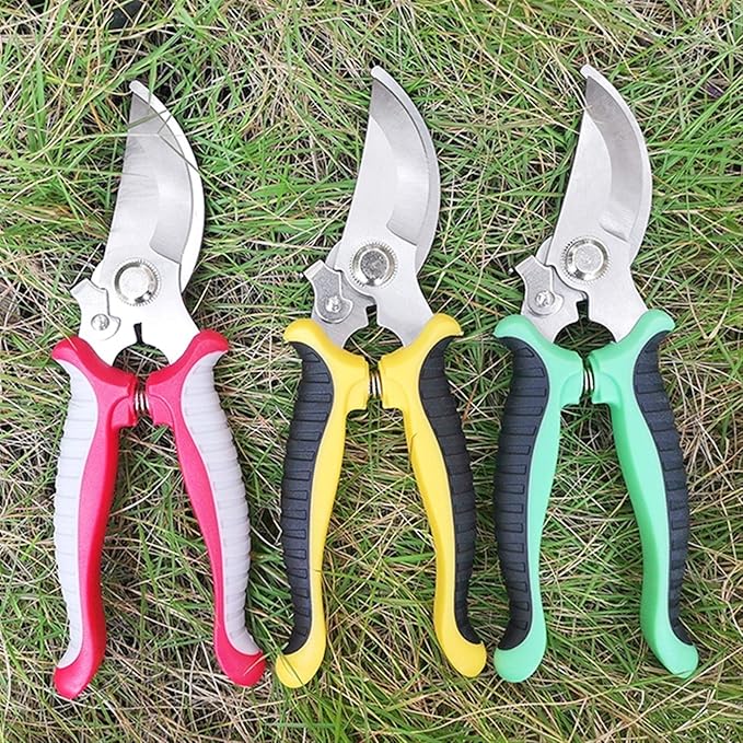 Trimming Tool Anti-Slip Garden Tools Gardening Scissors Grafting Tool Fruit Tree Pruning Shears Bonsai Pruners Garden Shears Cutter Trimmer Suitable for Gardens and lawns