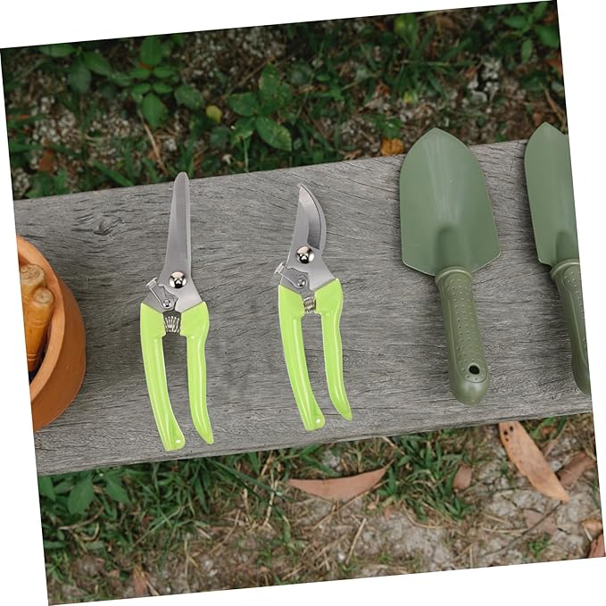 Happyyami 2pcs Garden Pruning Shears Hand Tools for Trimming Plants Flower Scissors Non- Handle Lightweight Gardening Clippers for Branch Shaping