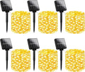 Brightever Solar String Lights, 6-Pack Total 240FT 600LED Solar Fairy Lights with 8 Lighting Modes, Solar Lights Outdoor Waterproof for Patio Christmas Wedding Party Tree Yard Decoration (Warm White)