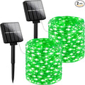 Brightever Solar String Lights, 2-Pack Total 80FT 200LED Solar Fairy Lights with 8 Lighting Modes, Solar Lights Outdoor Waterproof for Patio Christmas Wedding Party Tree Yard Decoration (Green)