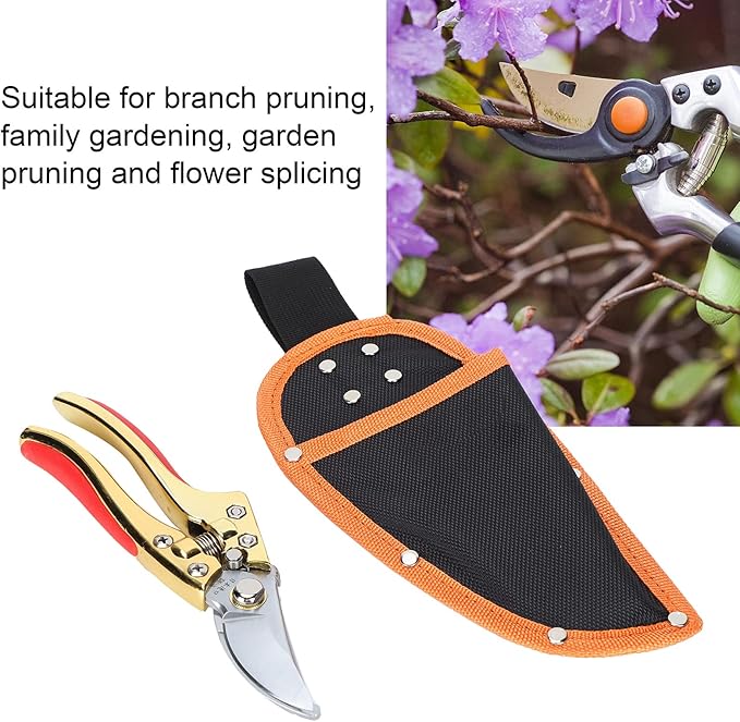 Pruning Shears, Alloy Steel Hand Pruner Garden Clippers Gardening Scissors Branch Cutter Gardening Hand Tools for Trimming Bushes Flowers Plants