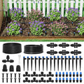 256FT Quick-Connect Drip Irrigation System Kit with 1/4” & 1/2” Fast-Lock Tubing, Adjustable Emitters & Sprinklers for Garden & Greenhouse