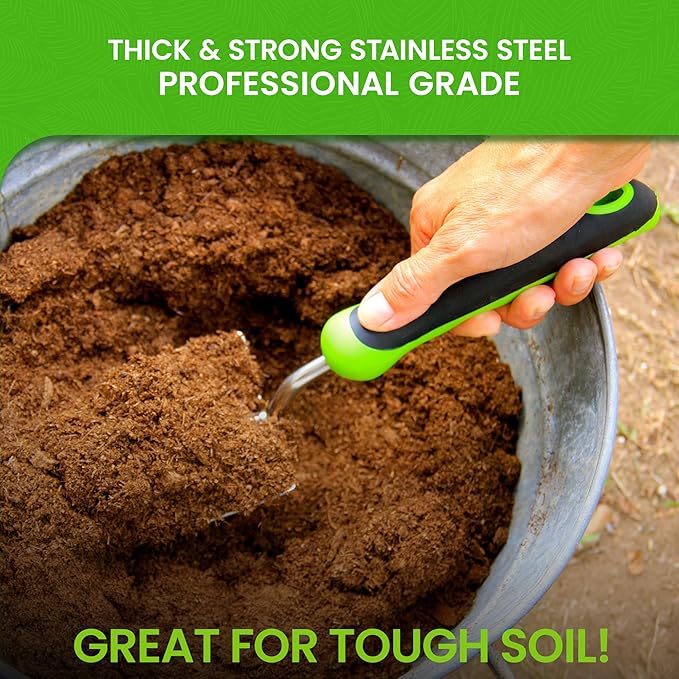 Garden Guru Super Strong Garden Trowel Hand Shovel - Stainless Steel - Rust Resistant - Ergonomic Grip - Perfect Tool for Gardening, Weeding, Transplanting and Digging in Garden Beds (2 Pack)