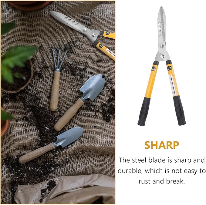 Sewroro Garden Pruning Shear with Telescopic Handle, Outdoor Branch Cutter, Professional Gardening Lopper for Tree and Shrub Trimming, 1pcs Sturdy Hand Tool for Yard Maintenance