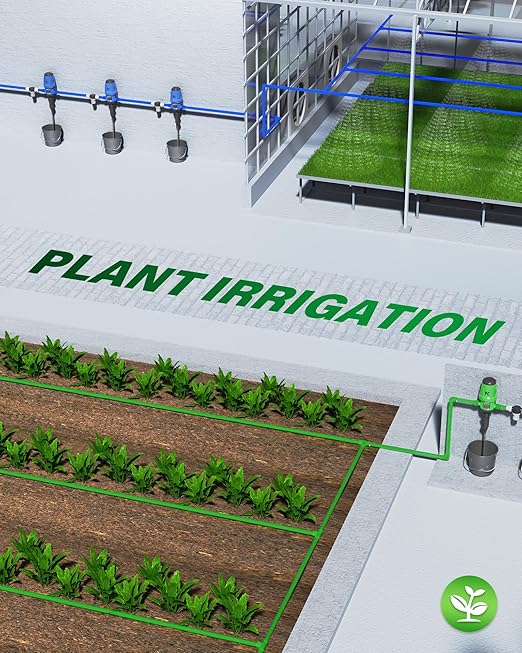 NEWTRY Fertilizer Injector for Drip Irrigation, 0.4%-4% Adjustable Dosing Pump, 3/4'' NPT Water Powered Liquid Doser for Garden, Greenhouse, Irrigation & Hydroponic System, Farm, Grow Tent Green