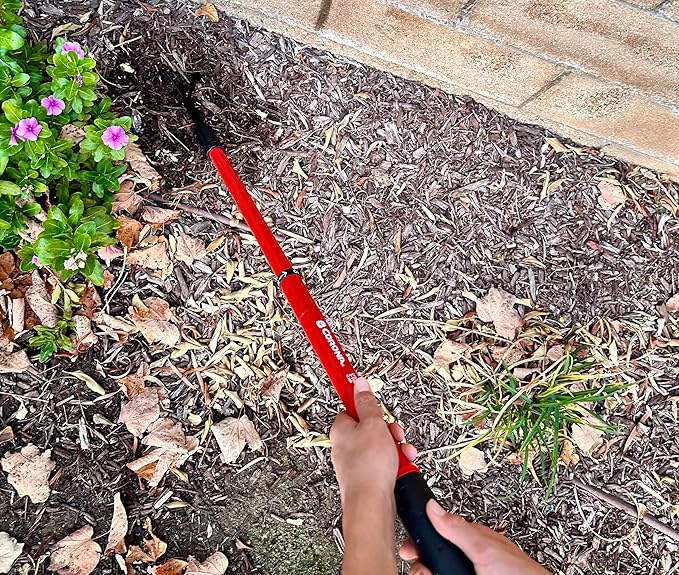Corona Tools Extendable Handle 3-Tine Hoe for Raised Garden Beds – Adjustable 18"–32" Telescoping Garden Hoe